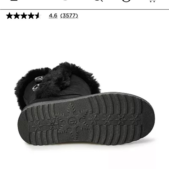 Super comfy , Classic black fur (faux) snow boot. Sonoma - Picture 3 of 3